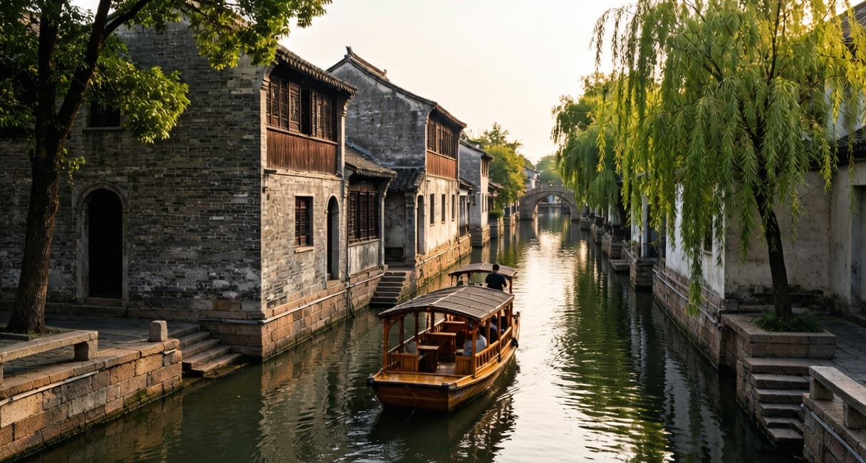 Suzhou Ancient Canal & Silk Culture view 3